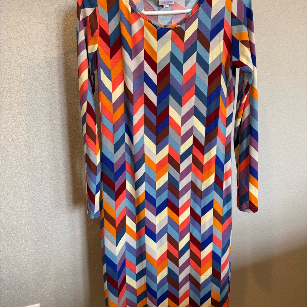Colorful Chevron Pattern Dress